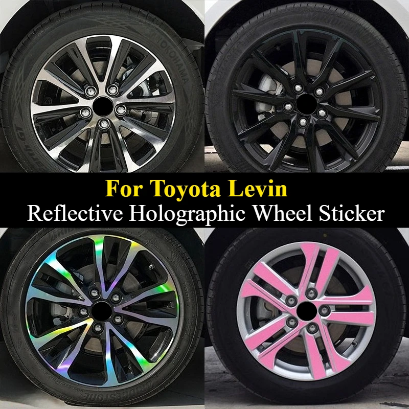 

Для Toyota Levin: Светоотражающие голографические наклейки на колеса - набор из 4 штук, с клеем 3M, высокая видимость ​ Аксессуары для отделки кузова