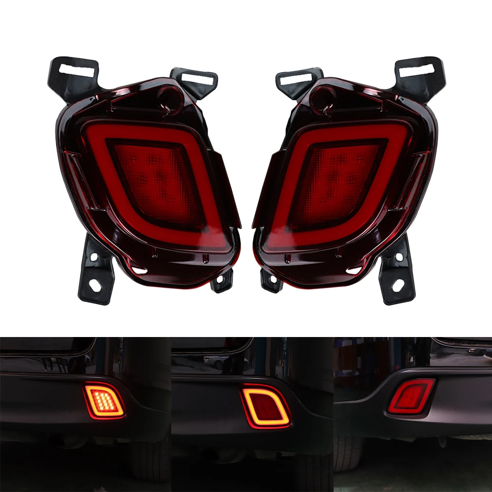 1 Set Fit For Toyota Highlander 2015 - 2019 LED Rear Fog Light Tail Bumper Light Sets Led Lights For Vehicles Car Accessories