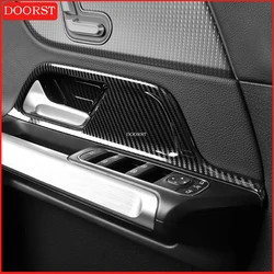 For Mercedes Benz GLB GLA EQA EQB Class X247 H247 AMG CarbonFibre Inner Door Armrest Handle Bowl Frame Trim Interior Accessories