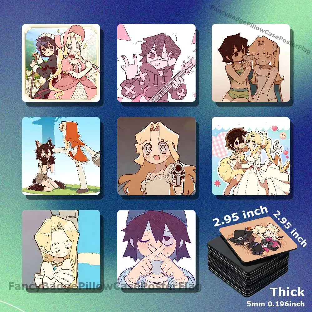L-Love Amy Amy Lee Bibi  Magnetic Square Refrigerator Sticker Creative DIY Acrylic Fridge Magnets Souvenir Gift