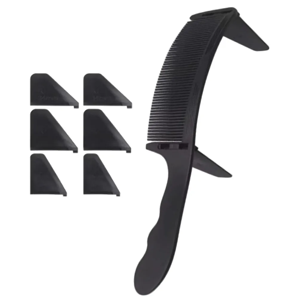 

1Set Professional Barber Comb Set for Men Plastic Curved Haircut Comb with Guides Easy to Use for DIY Hair Styling and Quick