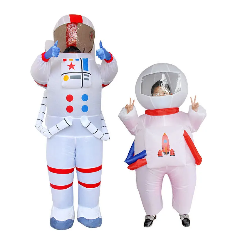 Adult Child Unisex Inflatable Astronaut Costume Cosplay Kids Kindergarten Performance Fancy Dress Halloween Carnival Party