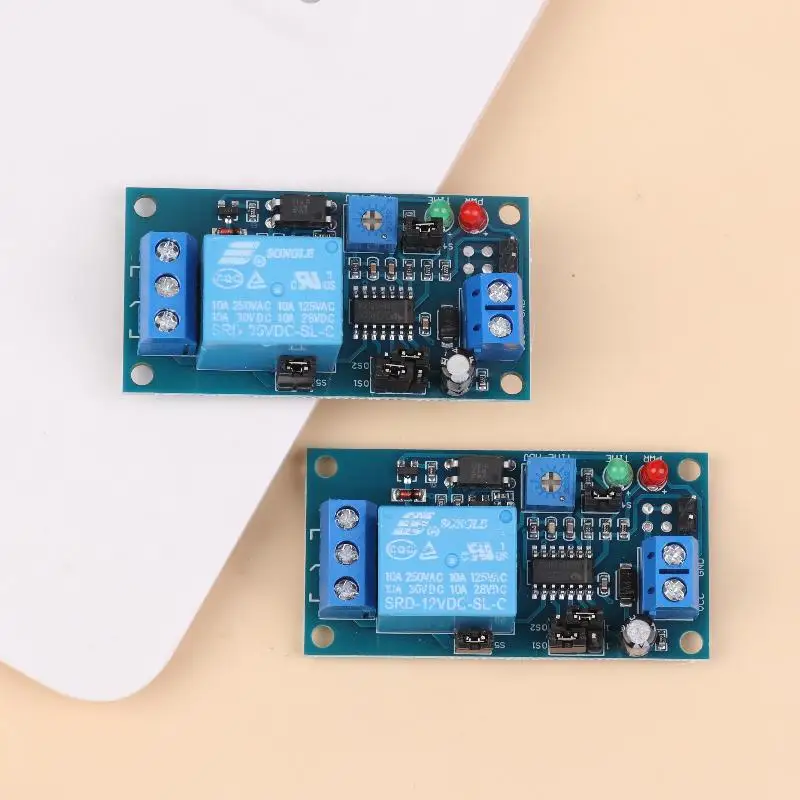Adjustable Time Delay Relay Module 5V 12V DC Timer Board Delay On Delay Off Electronic Control Switch Module