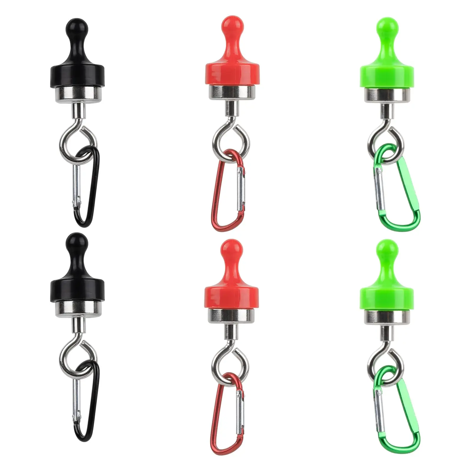 6Pcs Camping Tent Magnetic Hook Magnetic Hooks for Canopy Heavy Duty Outdoor Tent Canopy Carabiner for Camping Tent Garage Refri