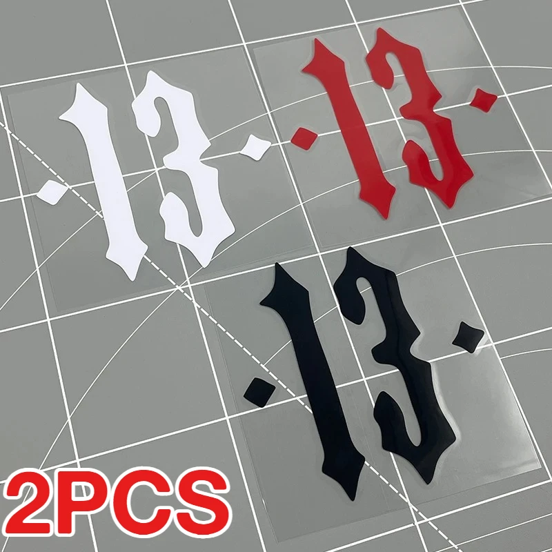 2PCS Number 13 Motorcycle Stickers Waterproof for Motorbike Fuel Tank DIY Scooter Helmet Box Car Window Durable Vinyl Decals
