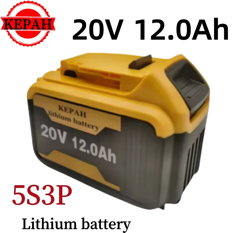 

20V 100% Original 12Ah Rechargeable Li-ion Battery Power Tools lpega Replaceable DCB180 DCB200 et al Li-ion Rechargeable Batter