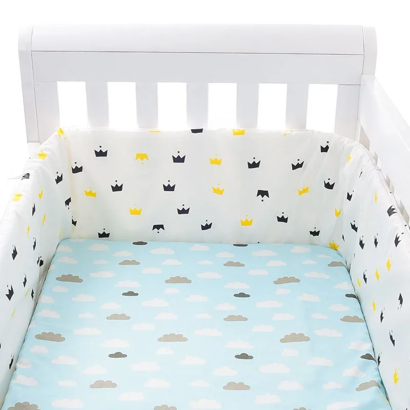 200*30cm Nordic Style Bed Liner Baby Cot Bumper Fence Cushion Pad Cotton Crib Around Protector Anti-collision Cunas Para Bebe