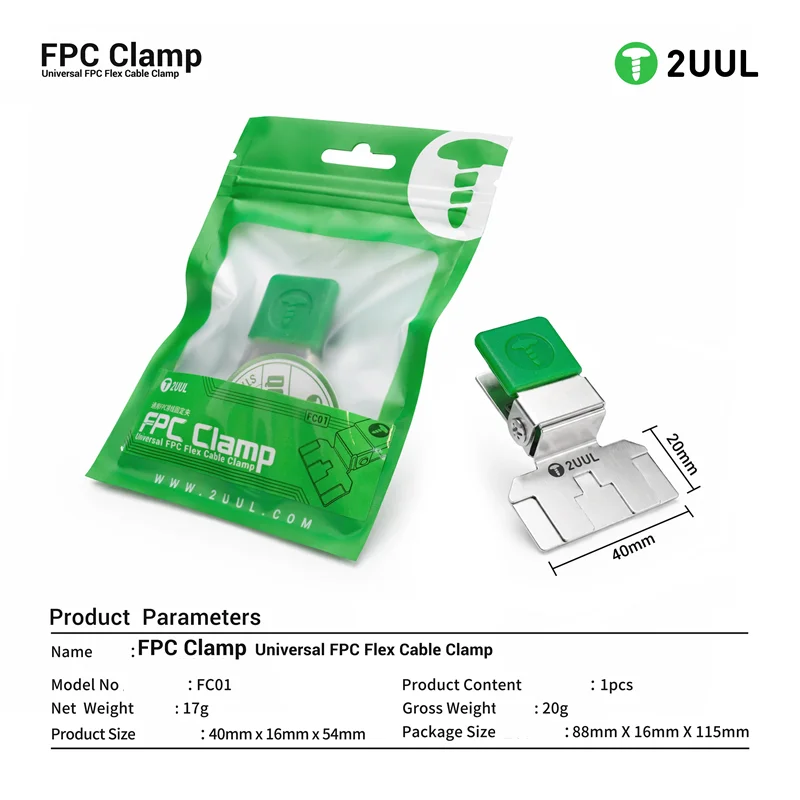 2UUL FC01 Universal FPC Flex Cable Clamp Flexible Wire Fixing Holder For Phone LCD Screen Ribbon Cable Positioning Tool Kit Set