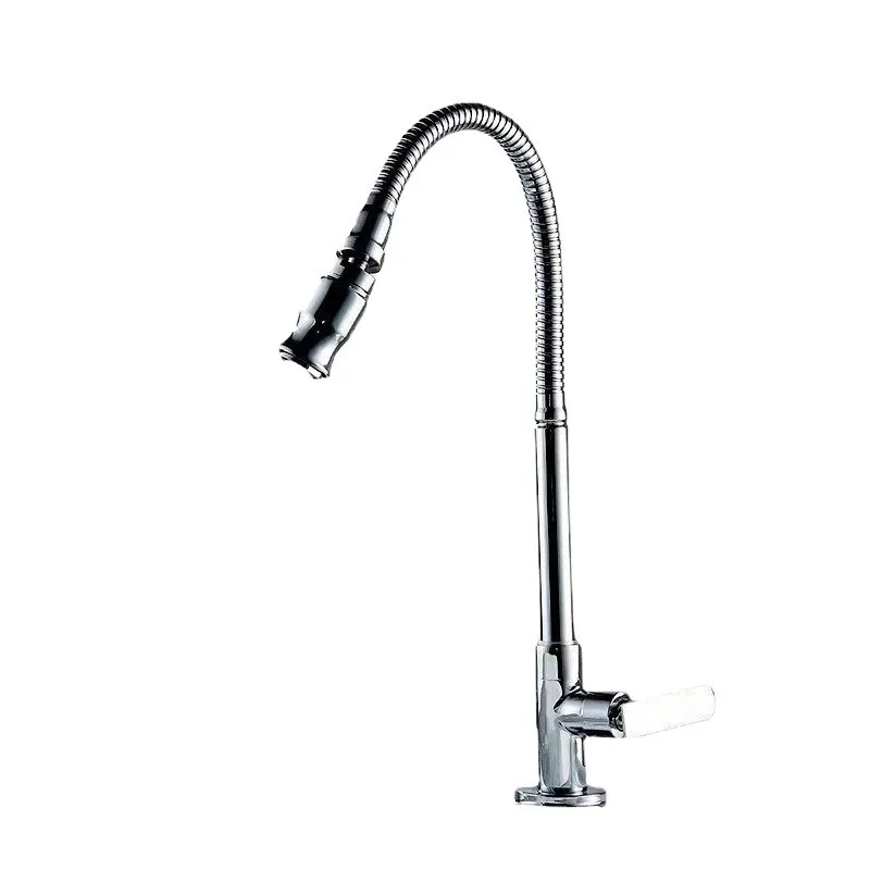 

Медный универсальный вертикальный смеситель для кухонной мойки с одной трубкой, для овощной раковины, бытовой, складной, поворотный