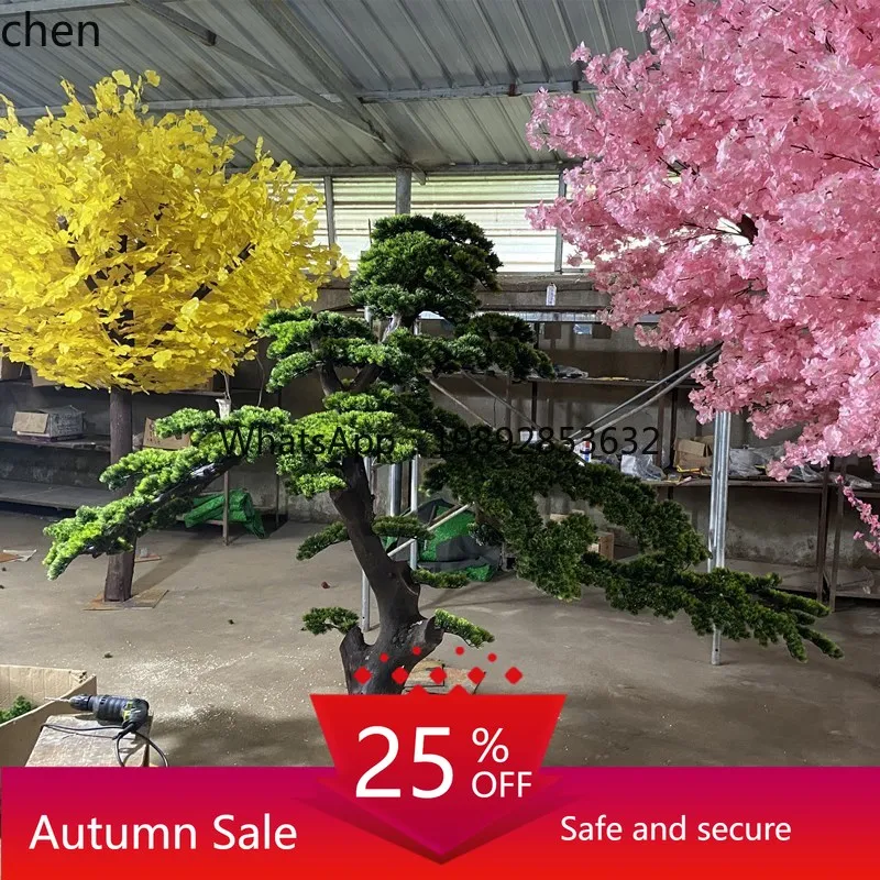 

Artificial Welcoming Pine Tree Mall Interior Decoration Model Welcoming Pine Tree Landscape Ornament