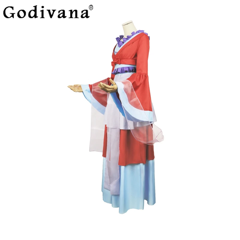 مجموعة أزياء أنيمي ذا أبوتشيكاري الجديدة التأثيرية للسيدات تحت القمر تنورة حمراء للرقص للنساء بدلة تنكرية لحفلات الهالوين