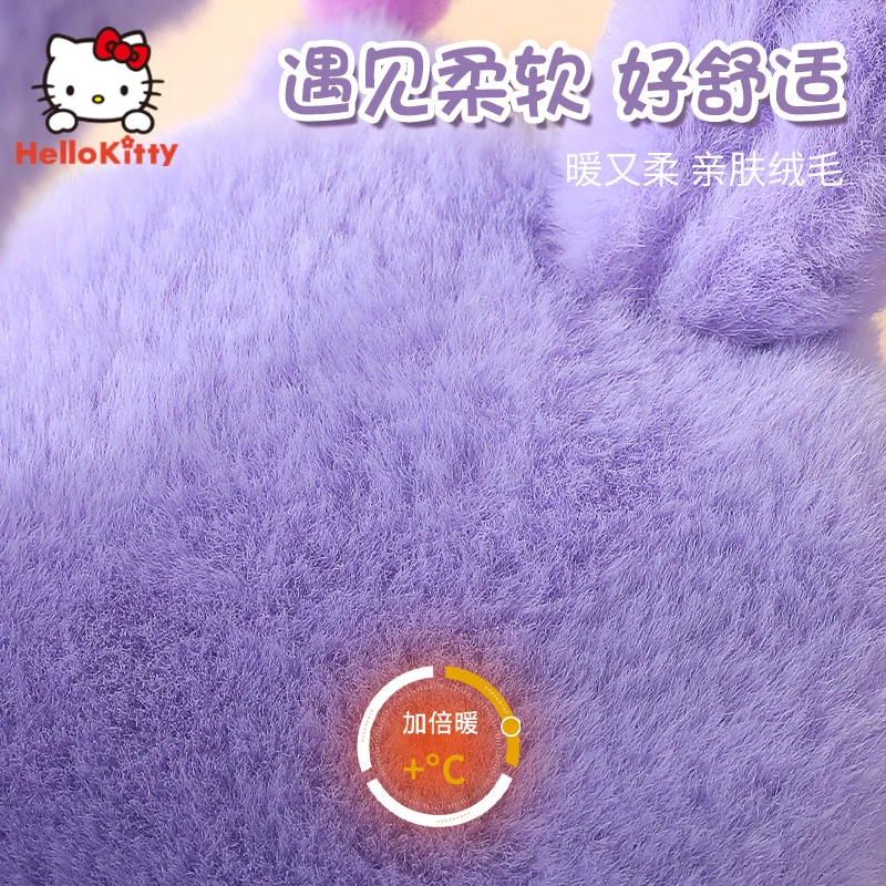 Kuromi فتاة غطاء للأذنين الخريف الشتاء جديد المخملية الدفء Kawaii الكرتون غطاء للأذنين حماية من الباردة لطيف أنيمي الشكل #3