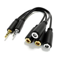 ExcelValley - Audio AUX Splitter Cables - Y Adapter - Stereo Mini Jack TRS 3.5mm 1/8\