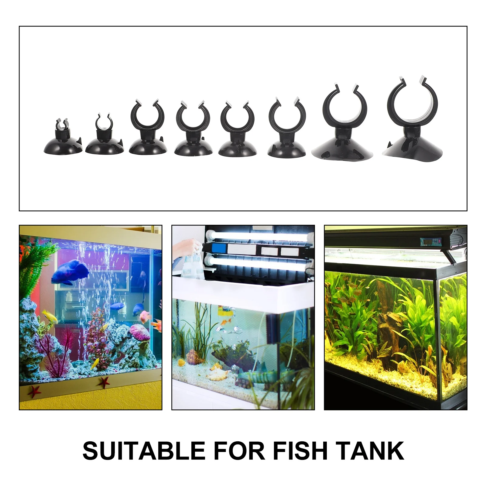 

40Pcs Clear Aquarium Suction Cups Tubing Holders Clips for Fish Tank Airline Tube Clamp Accessories Aquarium Suction Cups