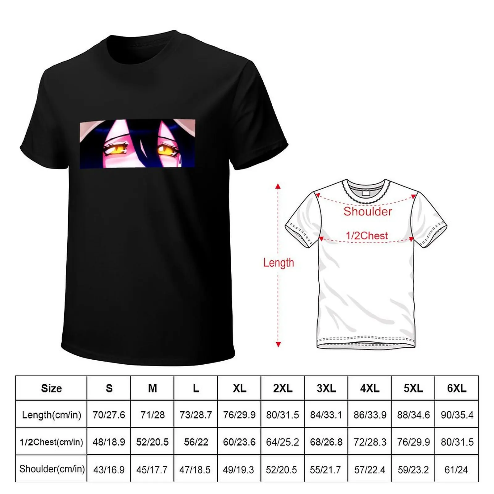 Albedo Eyes Peeker Anime Slap T-Shirt Plus Size Summer Casual T-Shirt