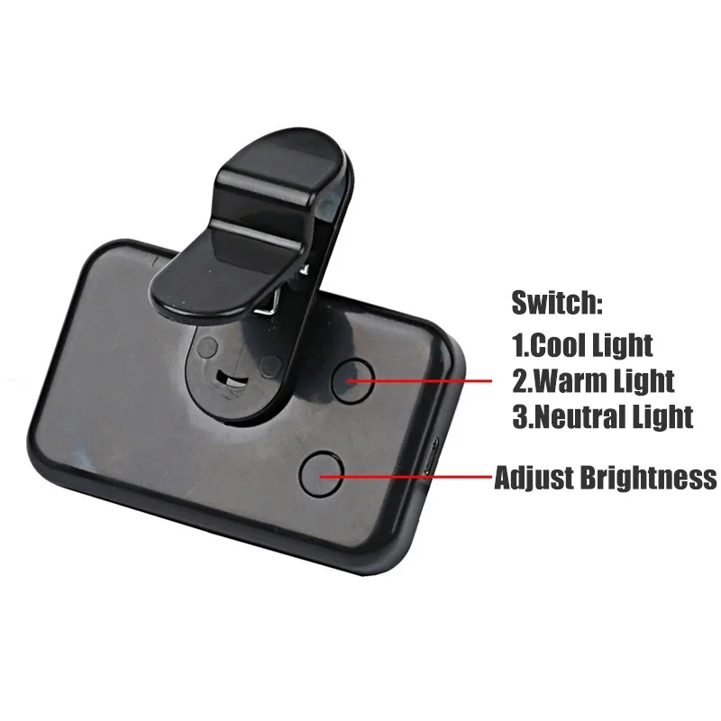 Mini Portable LED Selfie Fill Light Clip 3 Colors Warm White For Phone Tablet Computer Video Photograph Makeup Atmosphere Light