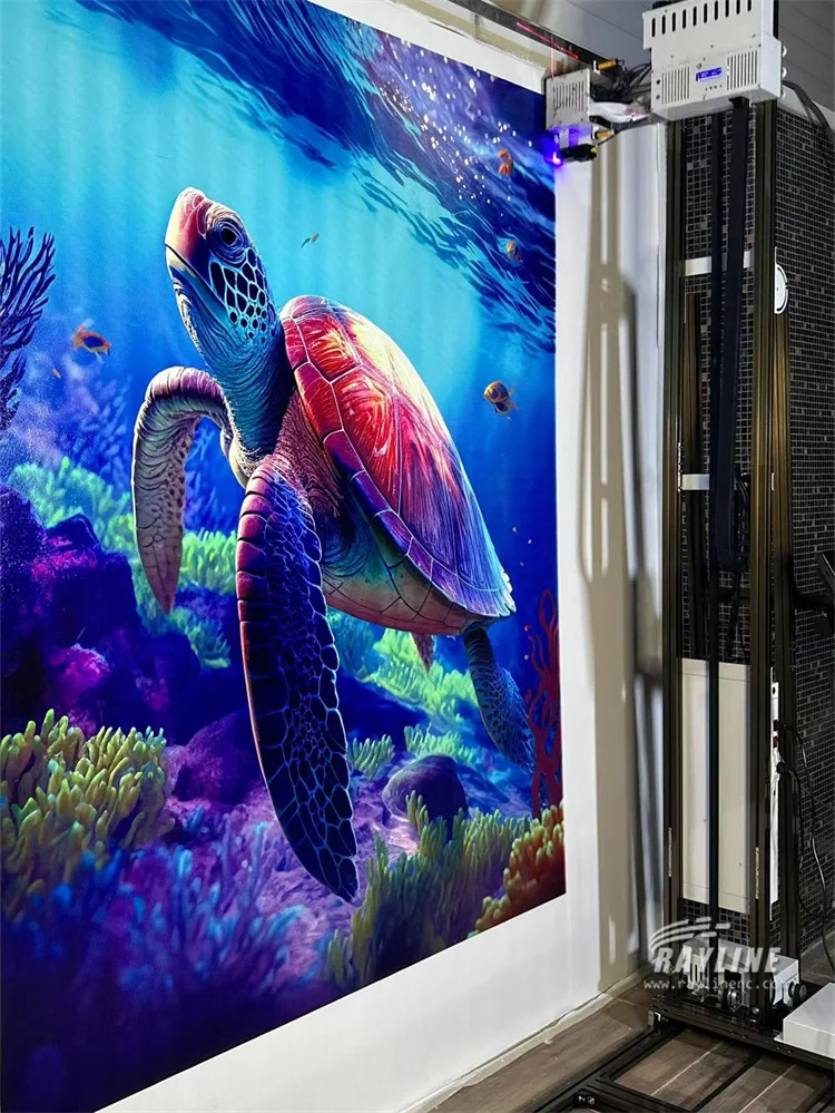 

3D Inkjet Wall Printing Machine UV Printer Smart Vertical Wall Printer Digital Varnish Direct to Wall For Home Indoor Outdoor