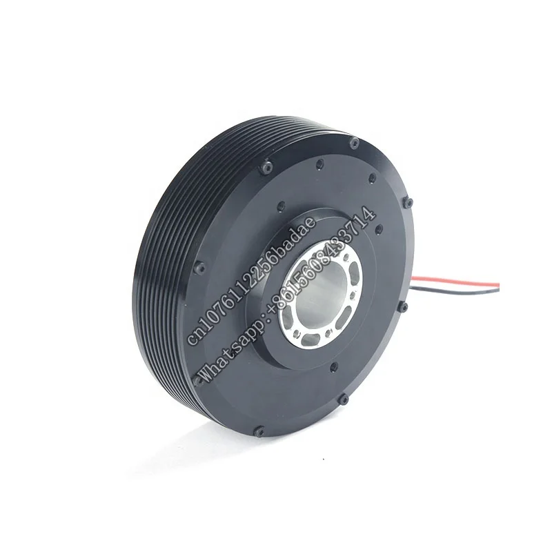 PM100 High Torque Big Hollow Shaft Brushless DC Direct Drive Servo Motor with Slip Ring for Robot Arm Joint Hub Wheel 