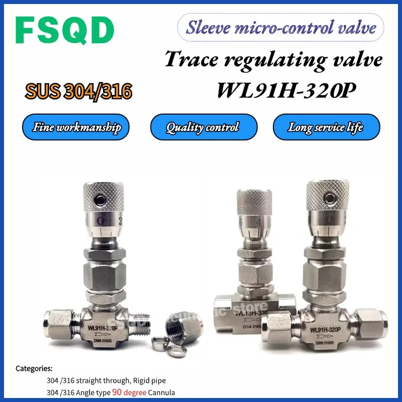 

304/316 Мультиконтрольный клапан из нержавеющей стали, регулирующий клапан следа WL91H-320P, пневматический инструмент