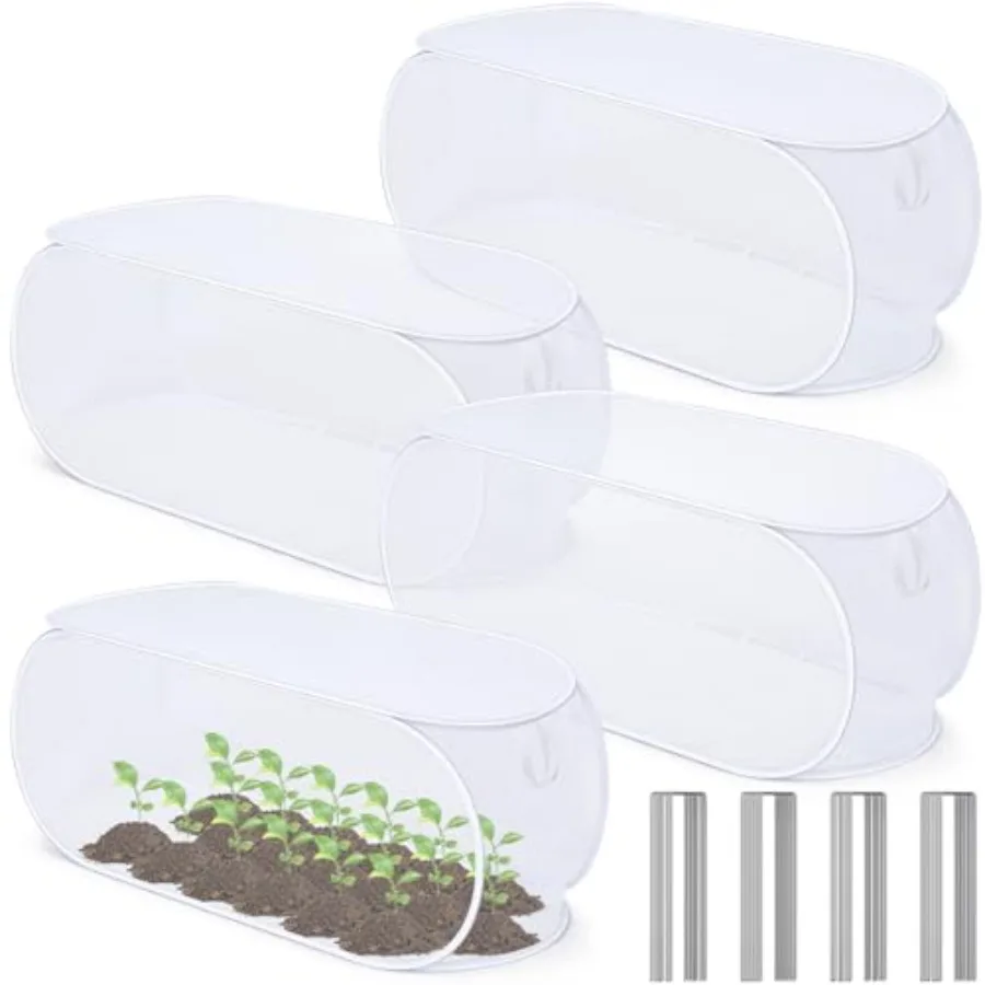 

Сетка-укрытие для растений Pop-up, защитная сетка для сада, укрытие для грядок и приподнятых грядок с колышками, сетка-клетка для рассады