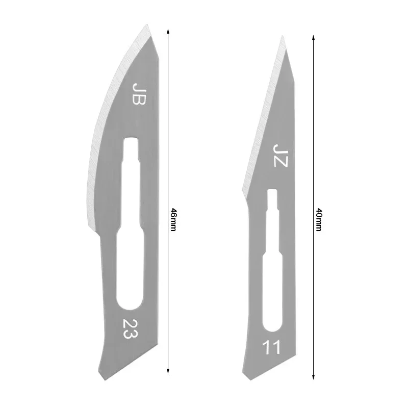 Carbon Steel Carving Metal Scalpel Knife Handle Blades Number 11 23 Surgical Medical Practicing Cutting Sculpting Repairing Tool