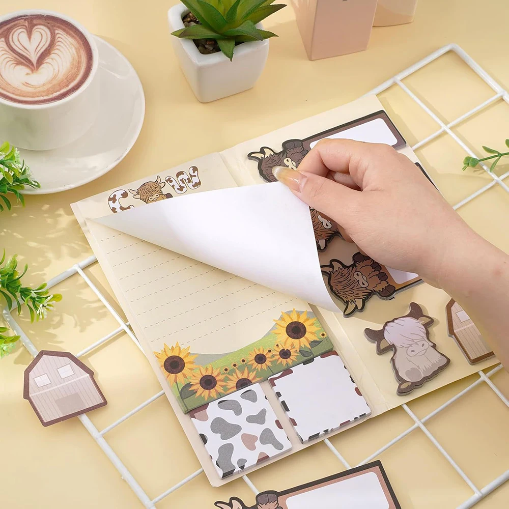 Creative sticky note combination set cartoon animal alien student memo