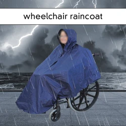 Wheelchair Poncho Rain Cover Reflective Waterproof Hooded Disability Raincoat Elderly Scooter Raincoat Cloak