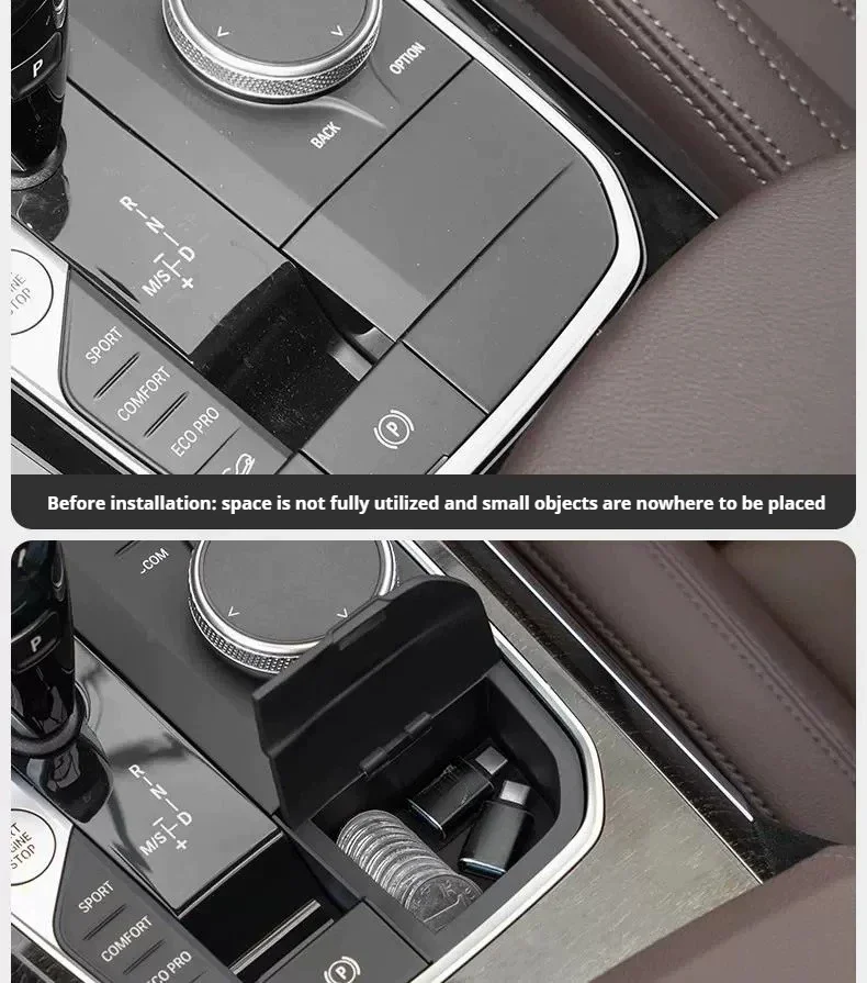 Storage Box For BMW 2 3 4 Series X3 X4 X5 X6 X7 F40 G20 G26 G01 G02 G05 G06 G07 I4 Modification LHD Car Console Gear Shift Lever