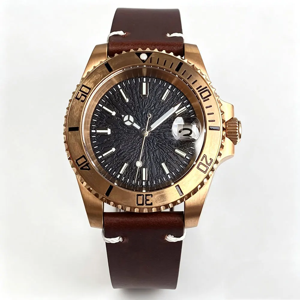 Tandorio 40mm 20ATM Solid CuSn8 Bronze Automatic Diver Watches For Miyota 8215/Asia 2824 Sapphire Glass Retro Mechanical Watches