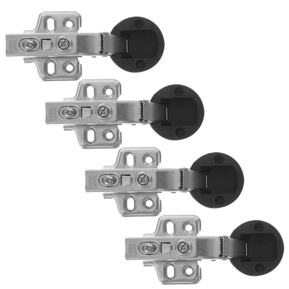 

4 Pcs Kitchen Cabinets Glass Door Hinge Silver Hinges Insert Clip Doors Clamps