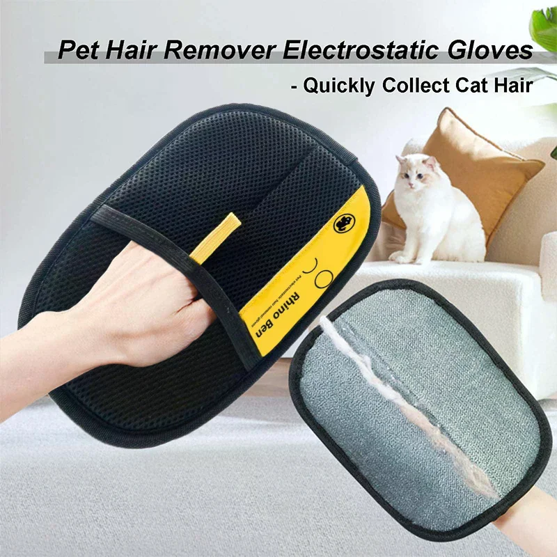 New Pet Hair Removal Glove For Cats & Dogs Pet Hair Remover Electrostatic Gloves