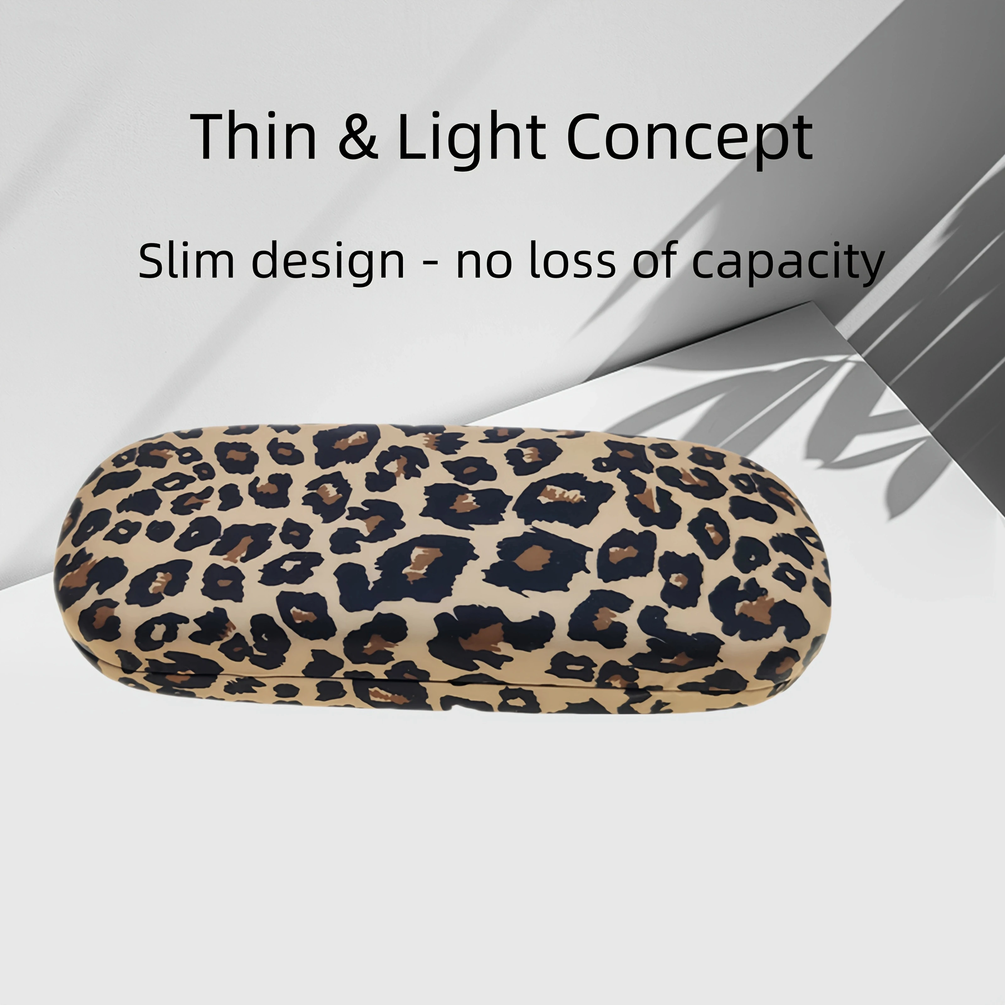 1pc luxury leopard print metal glasses case: durable stainless steel，Advanced velvet anti pressure light luxury image 3