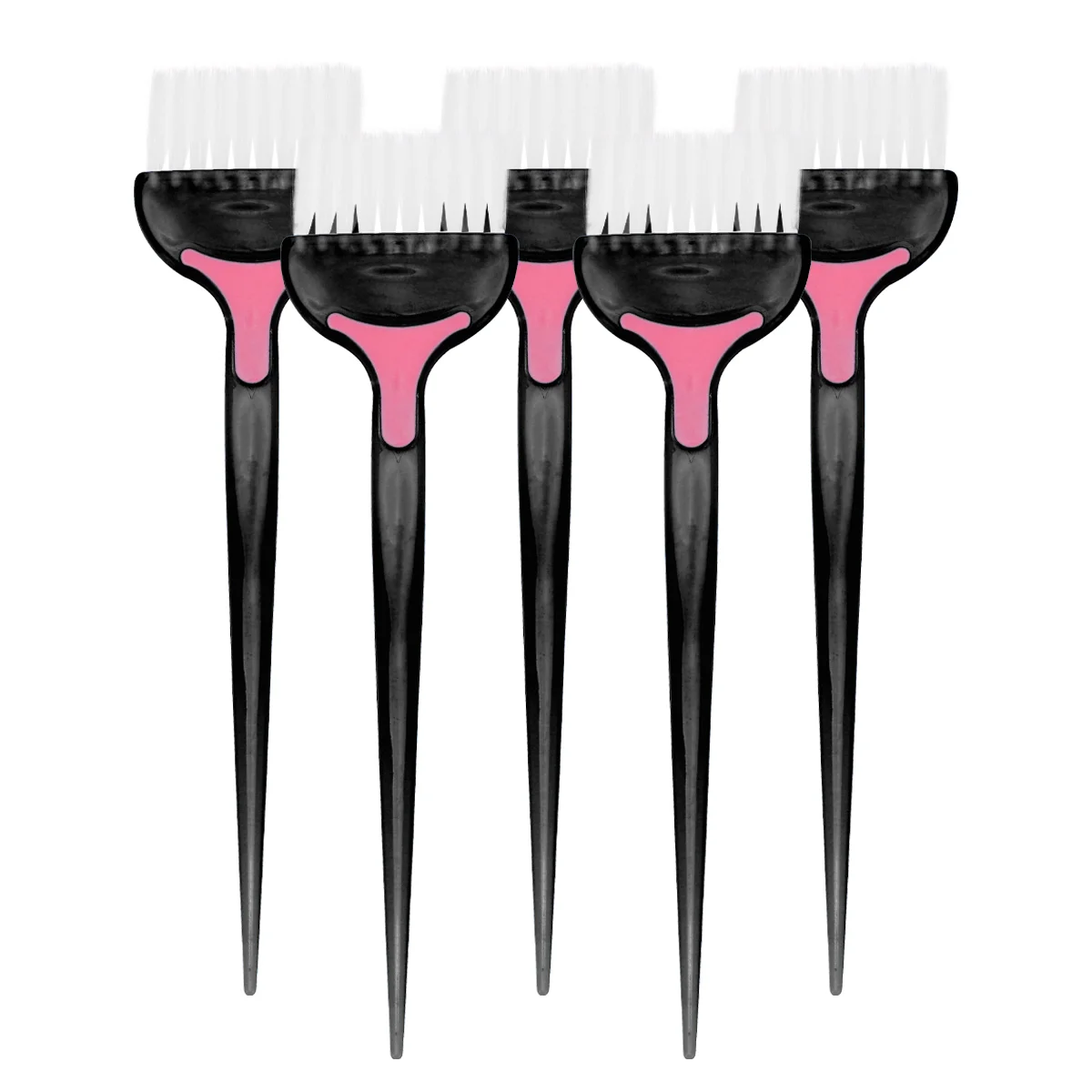 5PCS Simple Hair Dye Barbershop Tool Hair Oil Treatment Single Side Inverted Film Care Brush for Home Shop (Black)