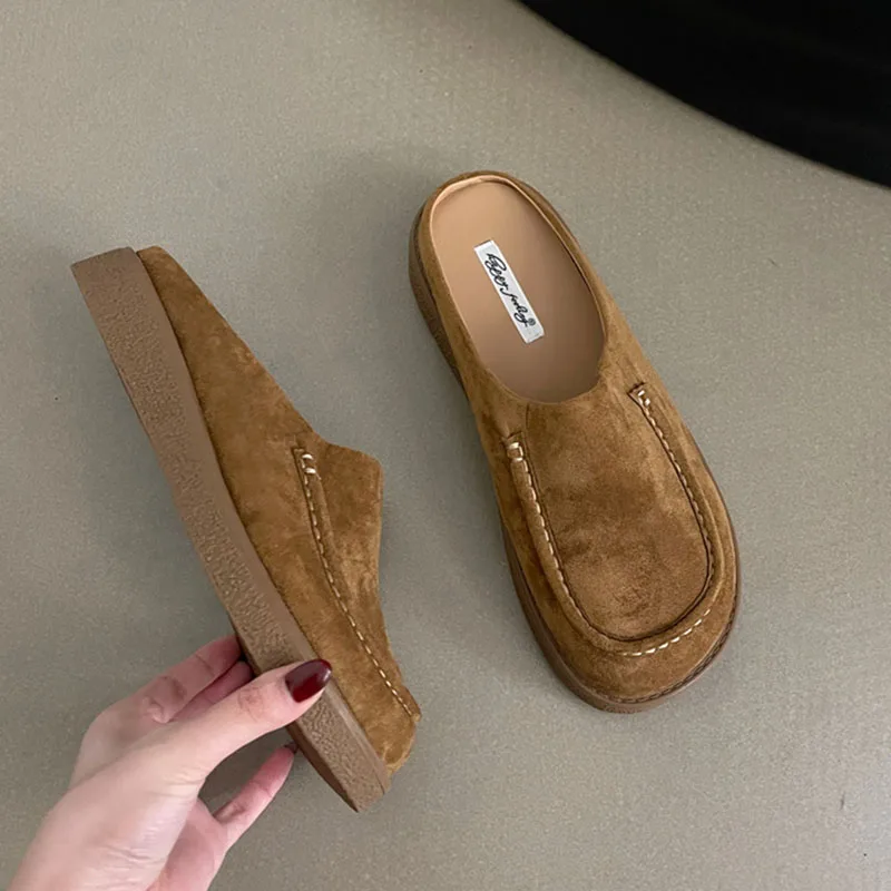 Slippers Beach Outside Footwear 2024 Slides Women Mules Shoes Fashion Brown Female Outside Ladies Slippers Sandals Shoes New