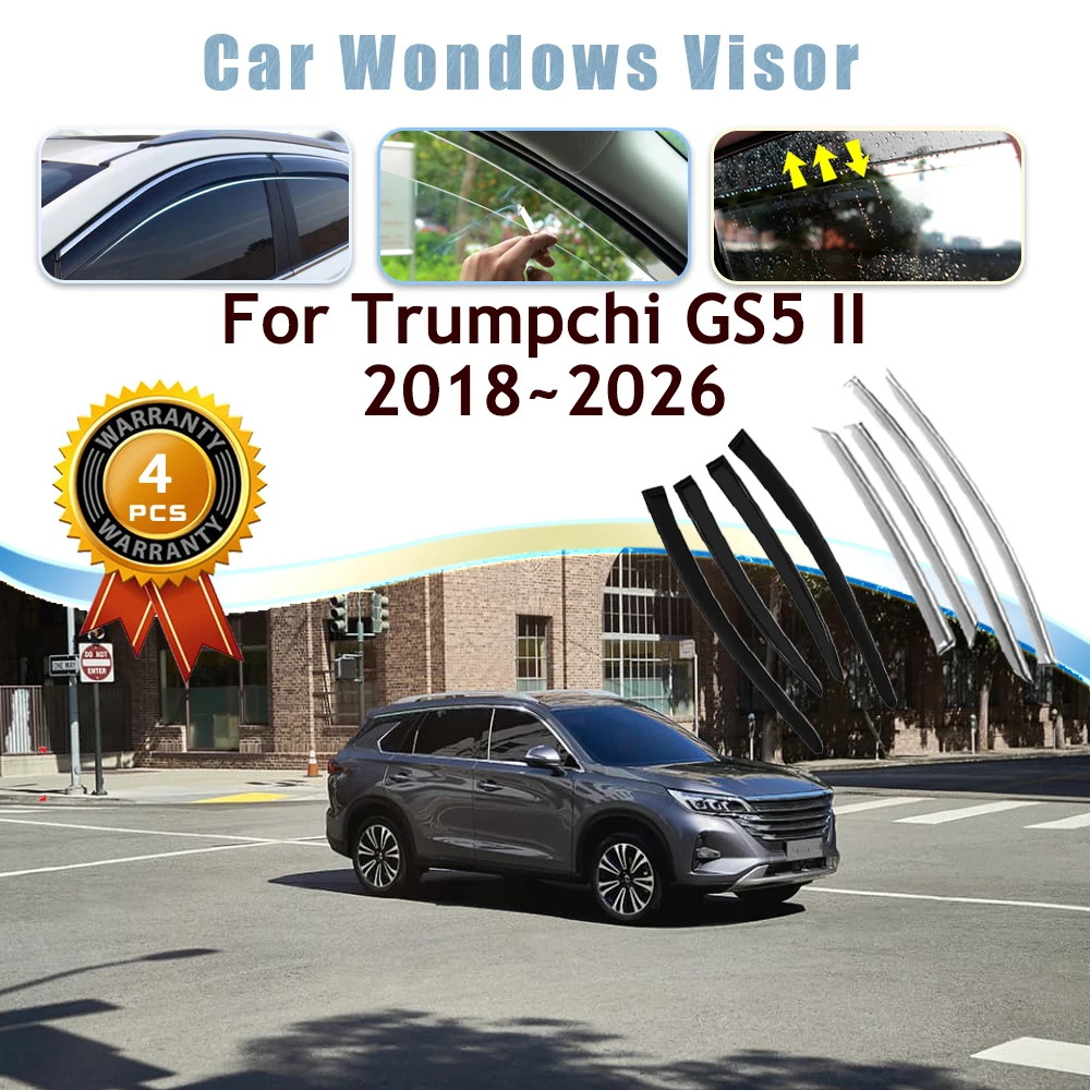 

Car Window Visors For Trumpchi GS5 II GAC GS5 Dodge Journey 2018~2026 m Rain Guard Deflector Windshields Covers Auto Accessories