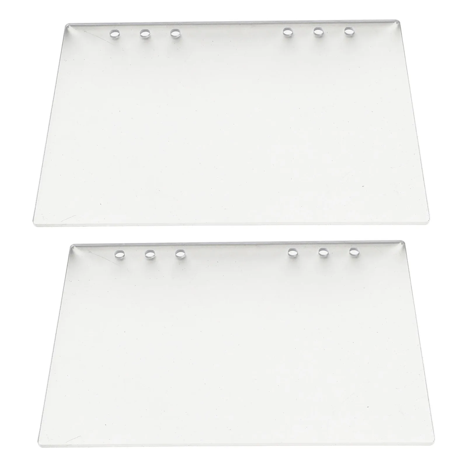 2Pcs A6 Frosted Acrylic Planner Cover Refillable Notebook Binder Shell Protective Scratch Resistant Clear Acrylic Front Cover
