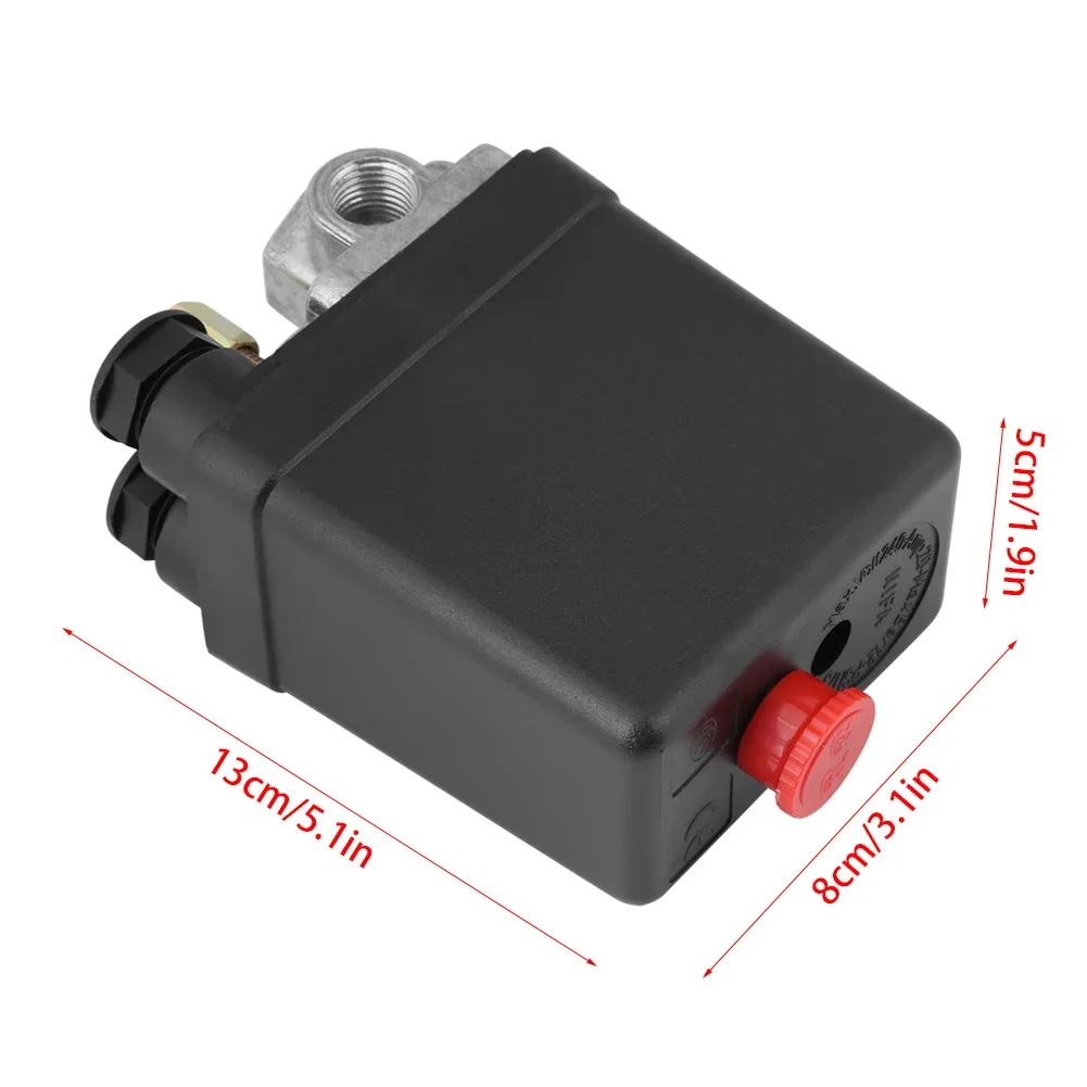 Heavy Duty 240V 16A Four Port Air Compressor Pressure Switch Control 90PSI ‑120PSI air compressor pressure switch control