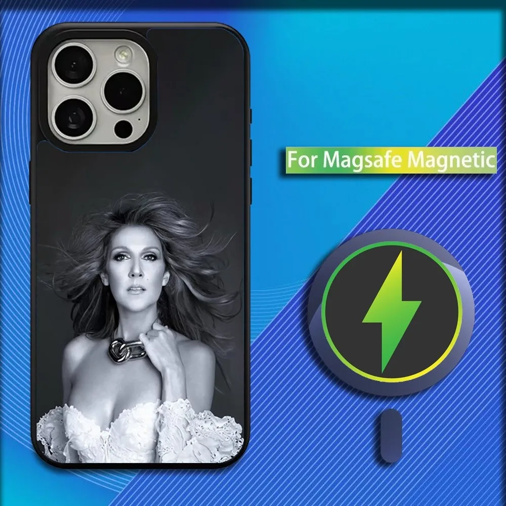 Singer C-Celine D-Dion Phone Case For iPhone 16,15,14,13,12,11,Plus,Pro,Max,Mini Magsafe Magnetic Wireless Charging