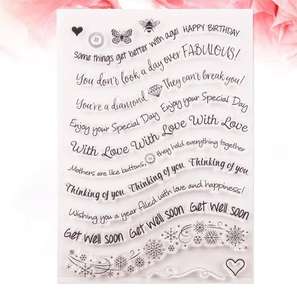 

Letter Transparent Stamp Scrapbook Craft Stamps Clear for Card Making Scrapbooking