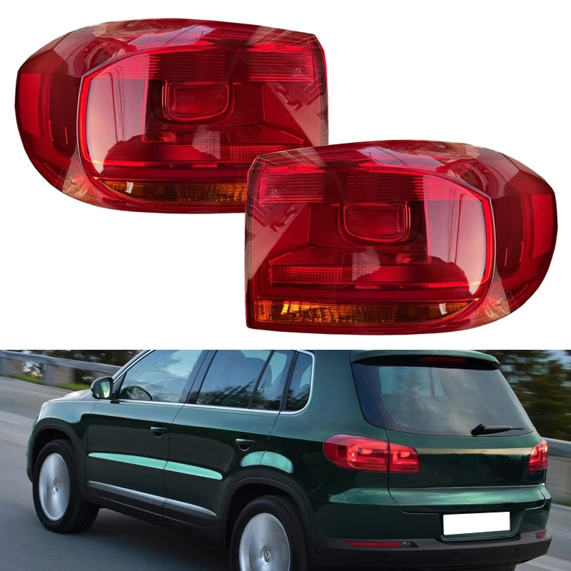 

For Volkswagen Tiguan 2012-2017 Car Rear TailLight Cover Lamp Reversing Brake Fog Light Cover Without Bulb 5N0945095R 5N0945096R