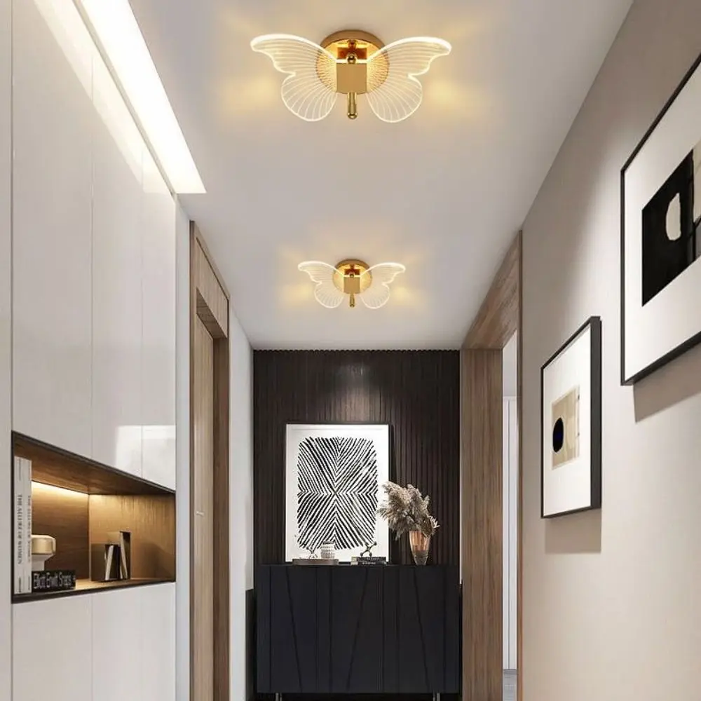 

Металлический акриловый светодиодный настенный светильник «Бабочка» с регулировкой цвета (три режима), современный настенный светильник, элегантный креативный прикроватный светильник