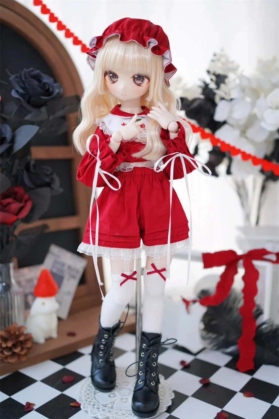 BJD Doll Clothes 1/4 /mdd/ Bear Sister 【 Cherry Cake 】 Dress/Shorts Set BJD Doll accessories (no doll)