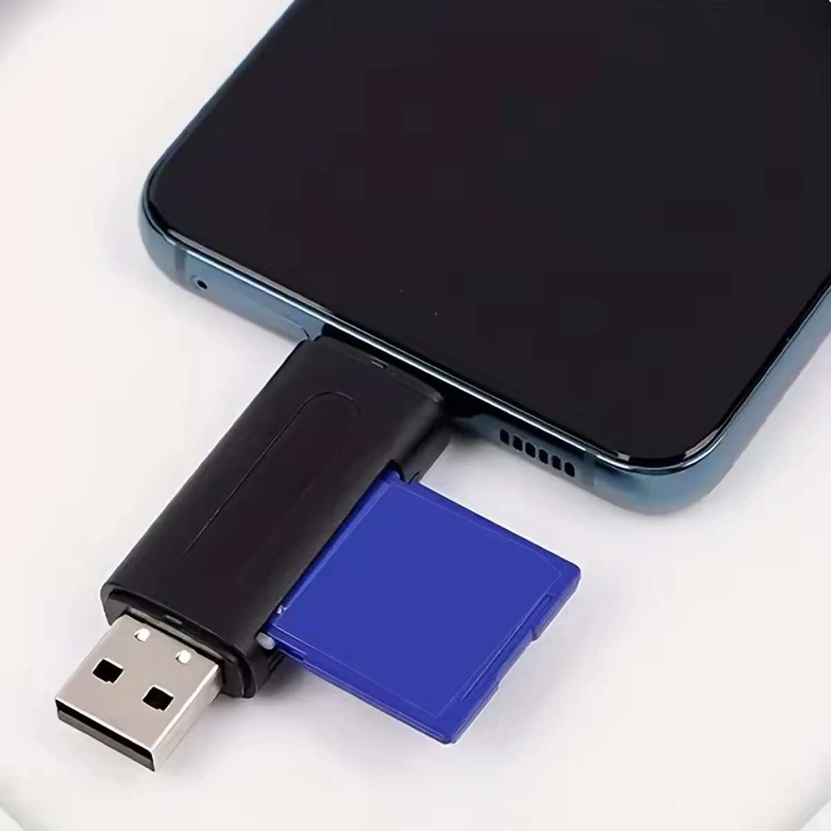 USB 3.0 to SD/Micro SD/TF Memory Card Reader, Computer and Laptop Accessory, Multi-functional Smart Card Reader.