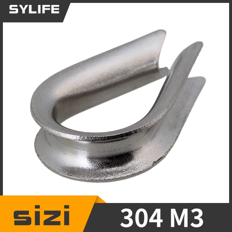

20pcs M3 304 Stainless Steel Wire Rope Cable Thimble for 3mm Wire