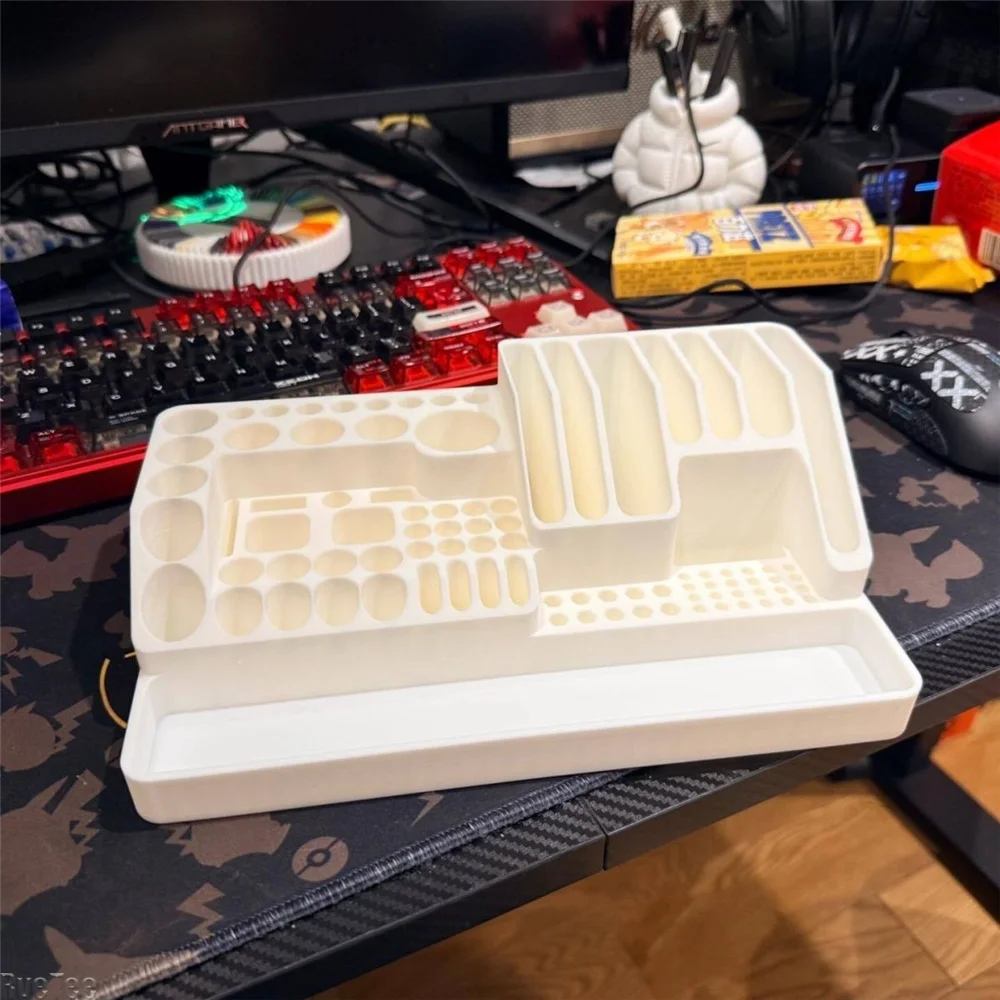 85 Holes 3D-printed Desktop Storage Rack Trays for Gundam Model Making Diy Crafts Electric Screwdriver Paintbrush Pen Tools