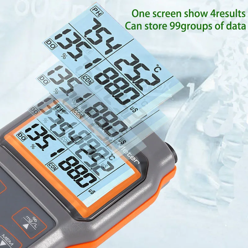AZ-86032 6 in 1 Water Quality Meter PH Conductivity Salinity TDS Temperature Meter Optical Dissolved oxy gen Meter  D.O Tester