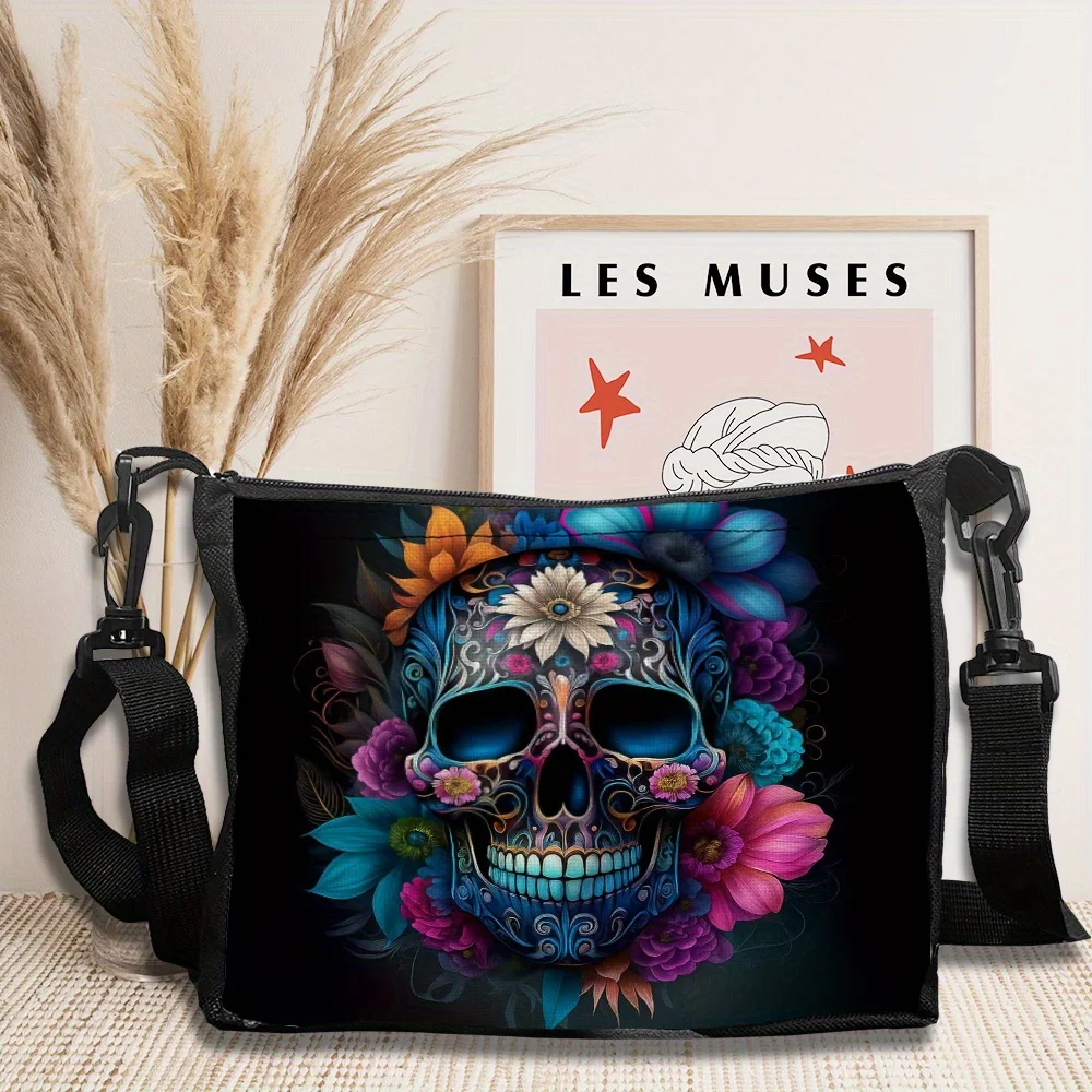 

Skull Printed Shoulder Bag, Cute Crossbody Bag, Outdoor Leisure Travel Cross-shoulder Bag,for Daily Use
