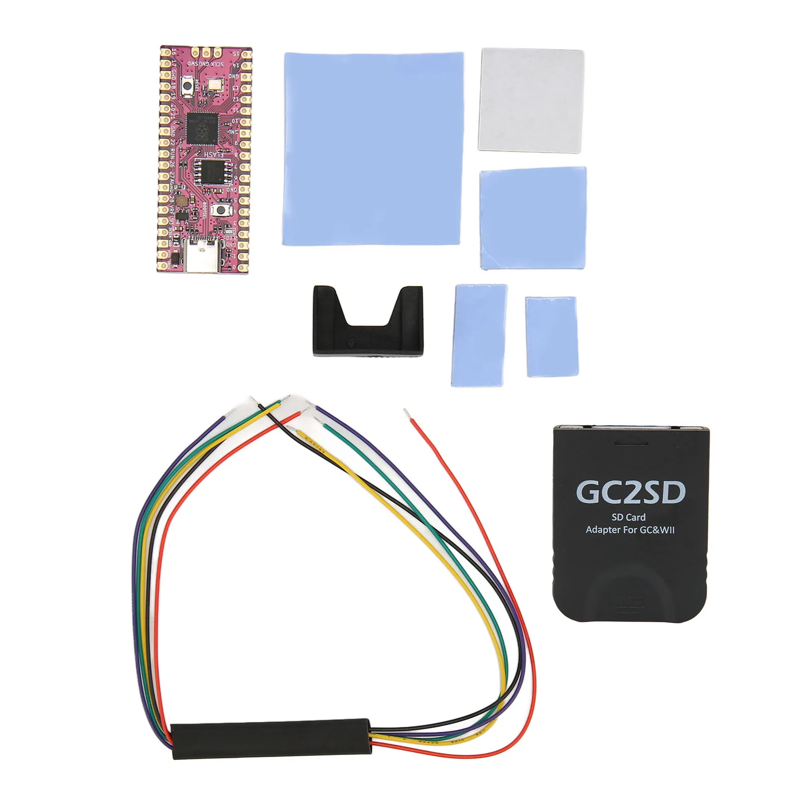 Placa de microcontrolador flexível, processador Dual Core, 264KB, ARM Cortex, M0 +, módulo para RPi Pico, NGC GameCube