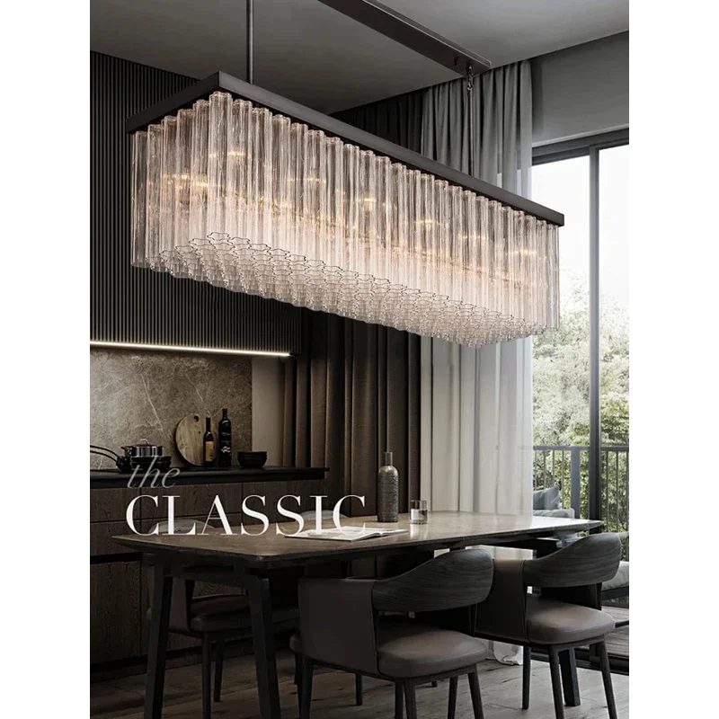 

Цельномедная роскошная стеклянная люстра, большой бронзовый светильник для дома, для декора виллы и столовой