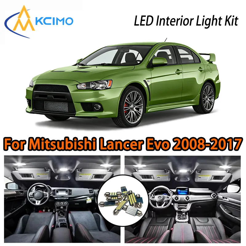 

KCIMO для Mitsubishi Lancer Evo 2008-2017 комплект интерьера премиум-класса со светодиодной подсветкой - 2 цвета, быстрая установка, долговечный
